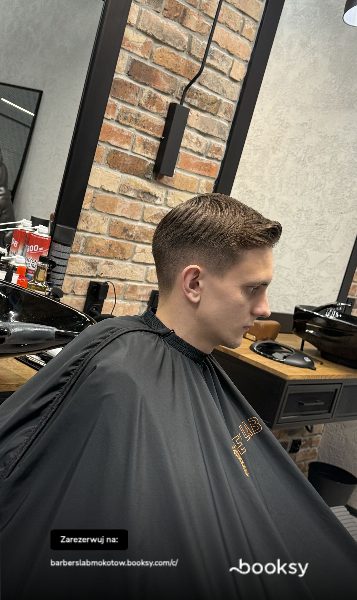 Barbers Lab - Klasyczny przedziałek z taperem